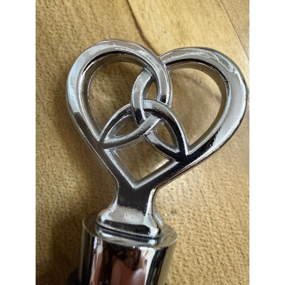 Two piece metal wine stoppers